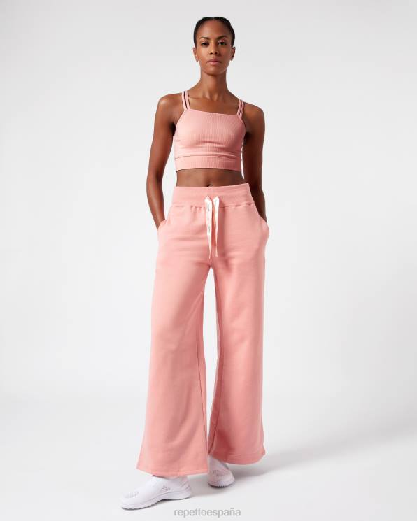 ropa Repetto sujetador de canalé con tirantes finos rubor rosa mujer 6NH6299