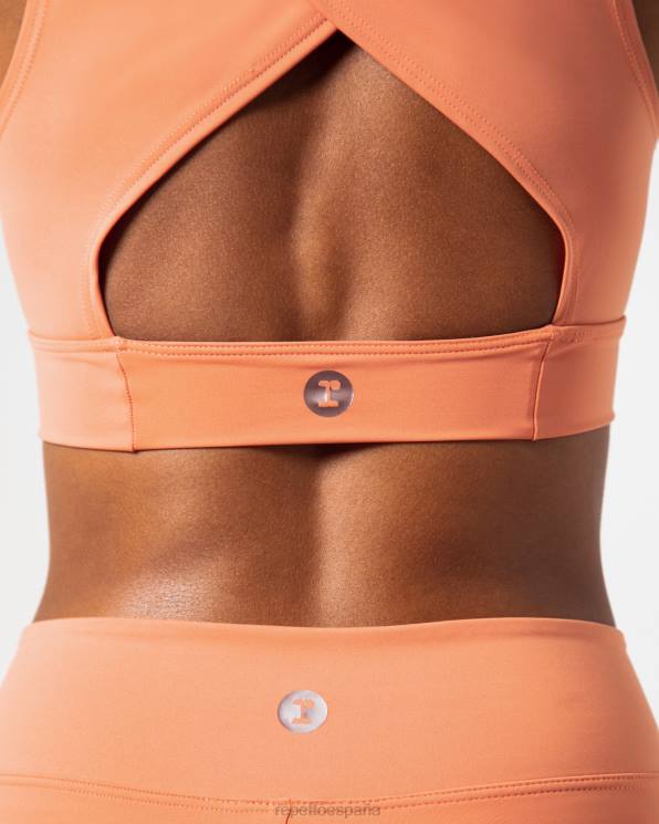 ropa Repetto sujetador de seda activo naranja bronce mujer 6NH6291
