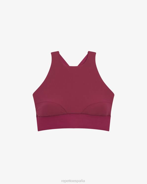 ropa Repetto sujetador intenso rojo burdeos mujer 6NH6295
