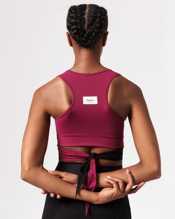 ropa Repetto arriba para atar rojo burdeos mujer 6NH6318