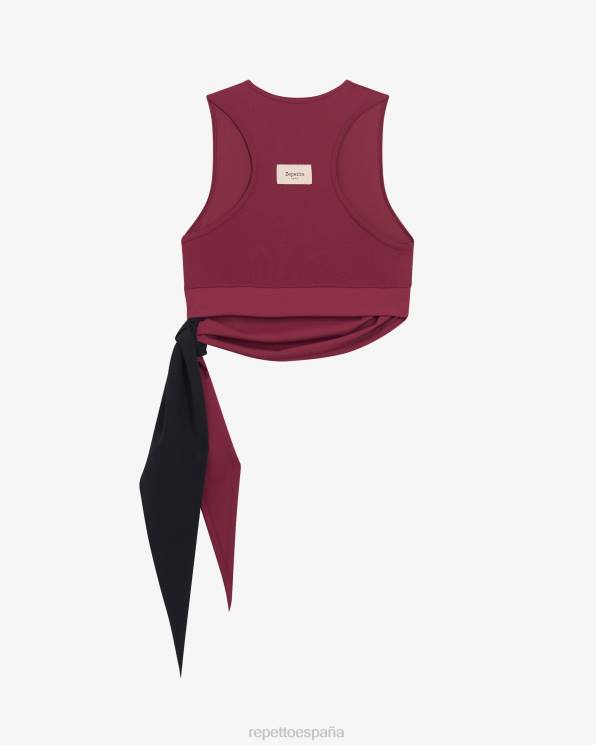 ropa Repetto arriba para atar rojo burdeos mujer 6NH6318