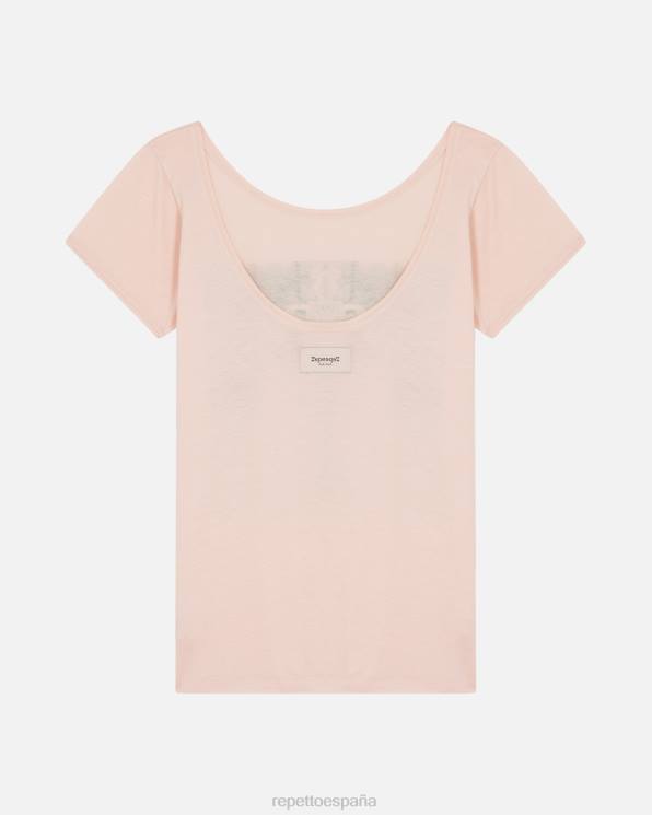 ropa Repetto camiseta ballet urbano rosa desnudo mujer 6NH6346