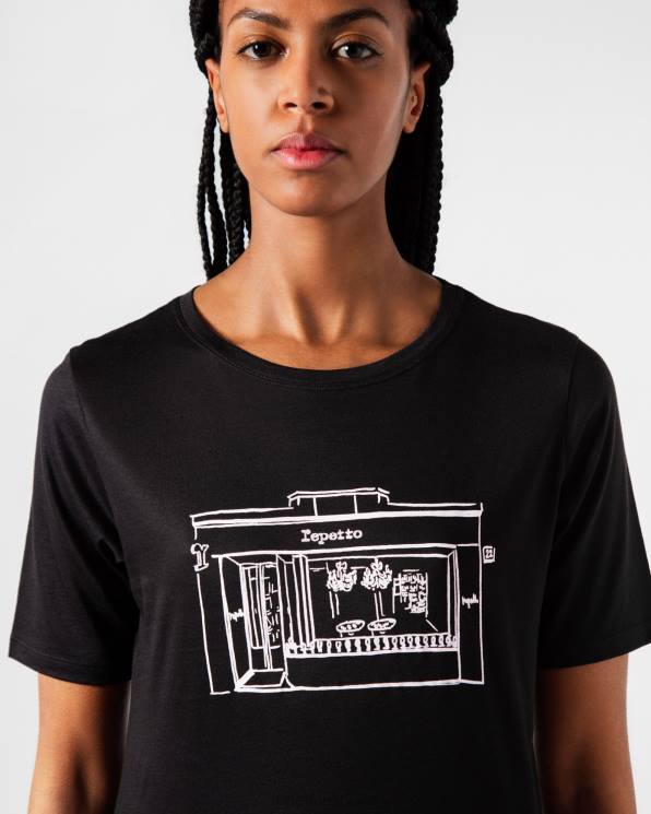 ropa Repetto camiseta boutique negro mujer 6NH6342