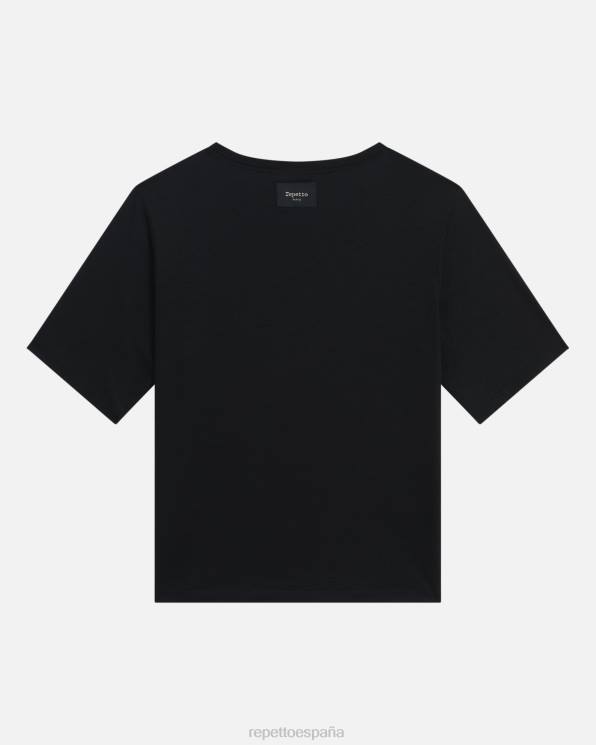 ropa Repetto camiseta boutique negro mujer 6NH6342