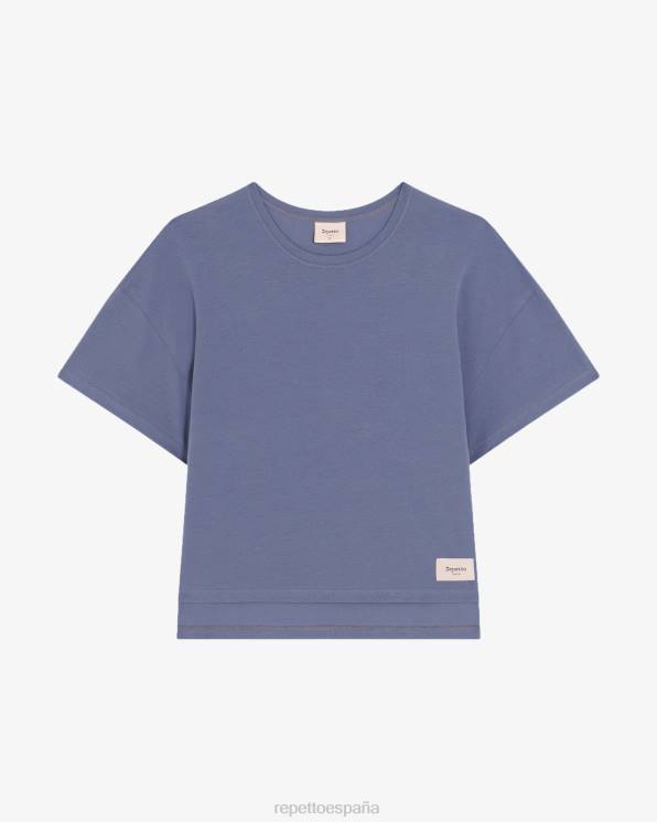 ropa Repetto camiseta calle de la paz azul medianoche mujer 6NH6315