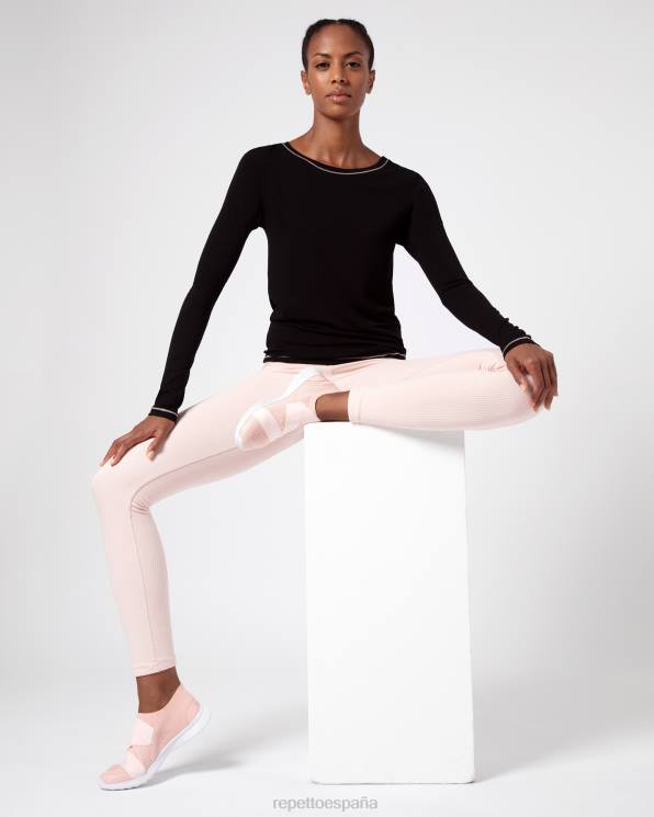 ropa Repetto camiseta de manga larga negro mujer 6NH6336