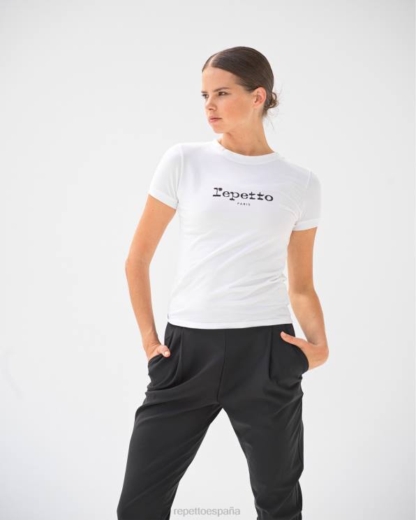ropa Repetto camiseta en blanco y negro mujer 6NH6347