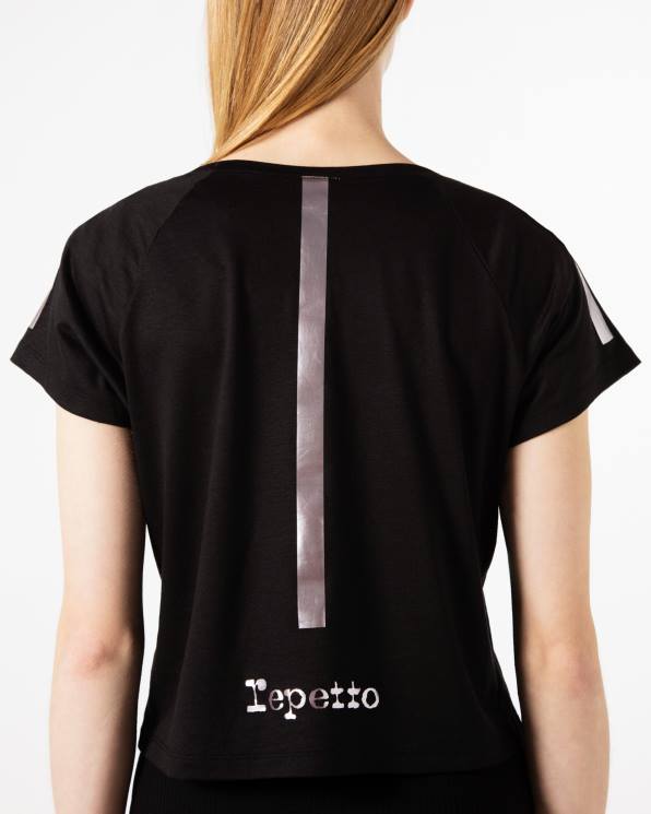 ropa Repetto camiseta gráfica negro mujer 6NH6335