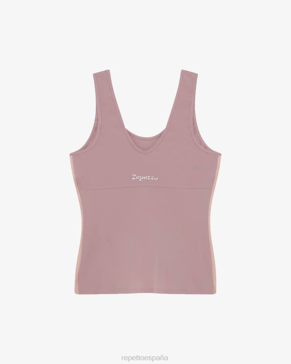 ropa Repetto camiseta sin mangas de expresión el rosado mujer 6NH6320