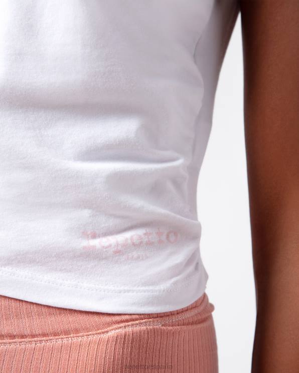 ropa Repetto top con efecto drapeado blanco mujer 6NH6334