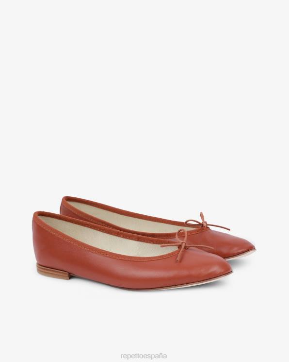 calzado Repetto bailarinas altas de cenicienta camello cubano mujer 6NH6146