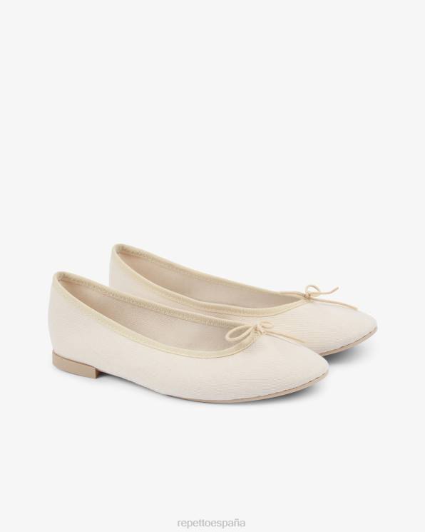 calzado Repetto bailarinas altas de cenicienta - veganas lino beige mujer 6NH6107