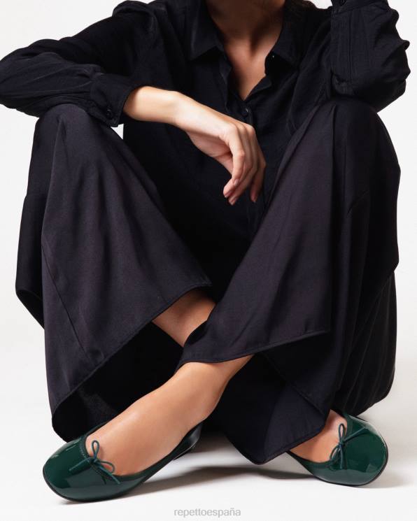 calzado Repetto bailarinas de cenicienta verde bosque intenso mujer 6NH6134