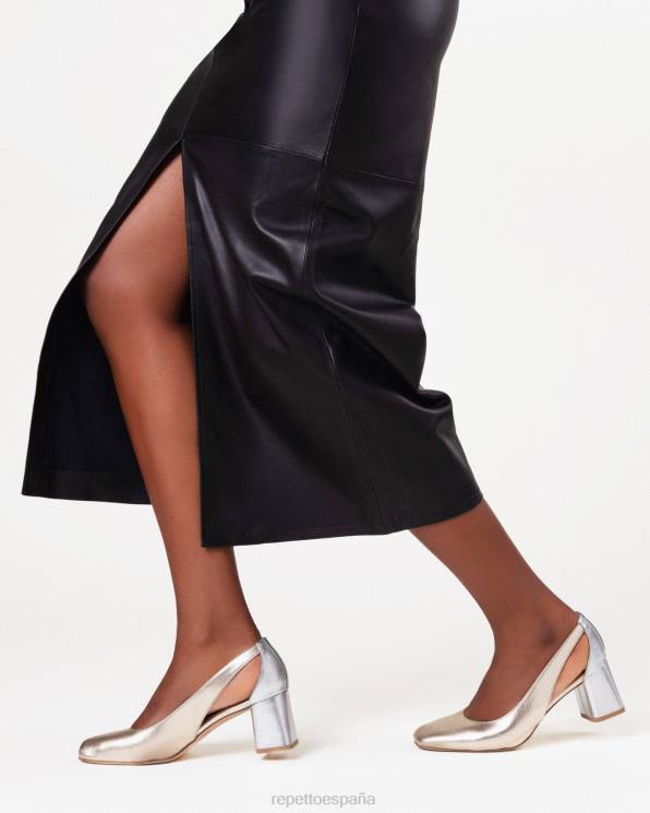 calzado Repetto bombas de felpa oro claro y plata mujer 6NH6236