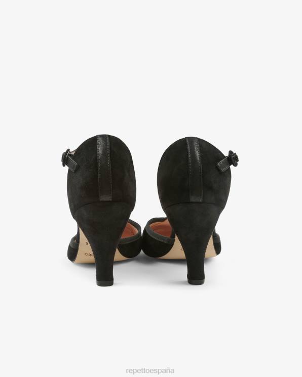 calzado Repetto correas en t baya carbón negro mujer 6NH6247