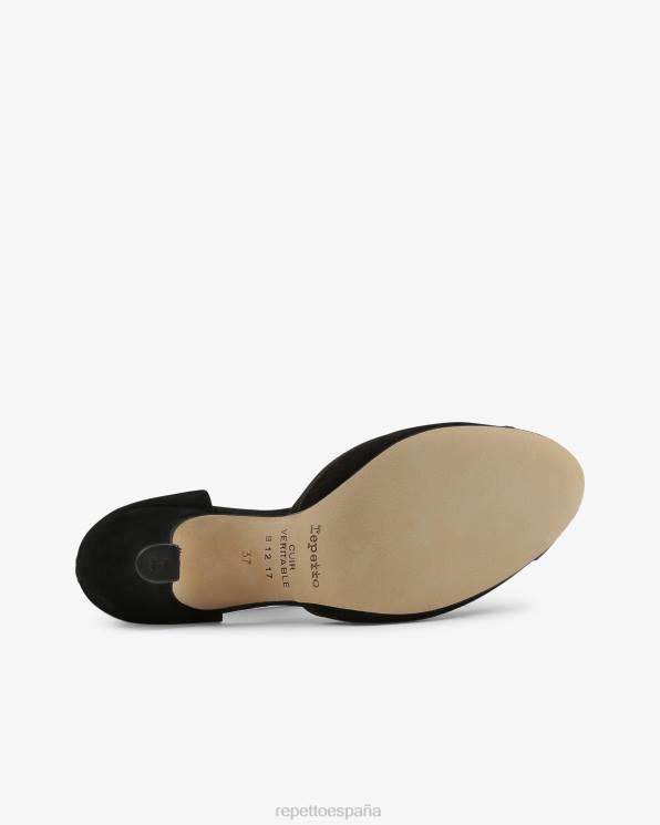calzado Repetto correas en t baya carbón negro mujer 6NH6247