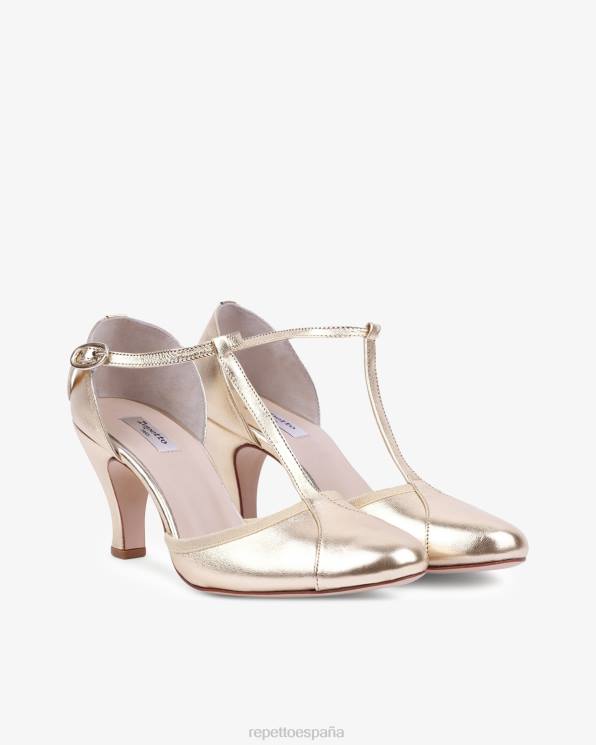 calzado Repetto correas en t baya luz de oro mujer 6NH6245