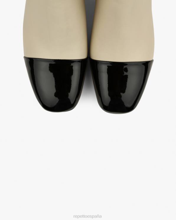 calzado Repetto botines melisa cisne beige y negro mujer 6NH6193