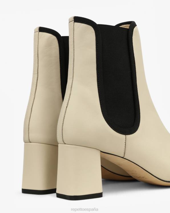 calzado Repetto botines melisa cisne beige y negro mujer 6NH6193