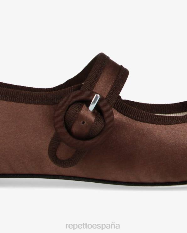 calzado Repetto merceditas georgia - satén marrón moca mujer 6NH6150