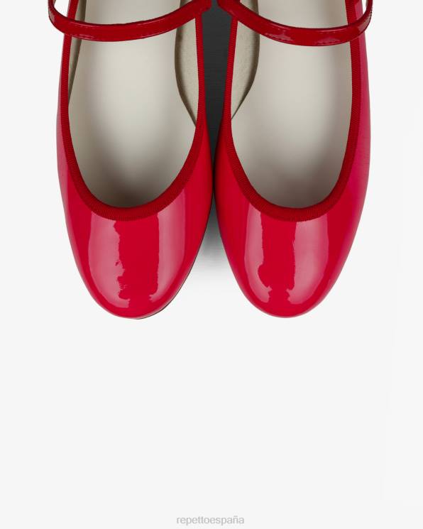 calzado Repetto rosa merceditas rosa frambuesa y rojo fuego mujer 6NH6166