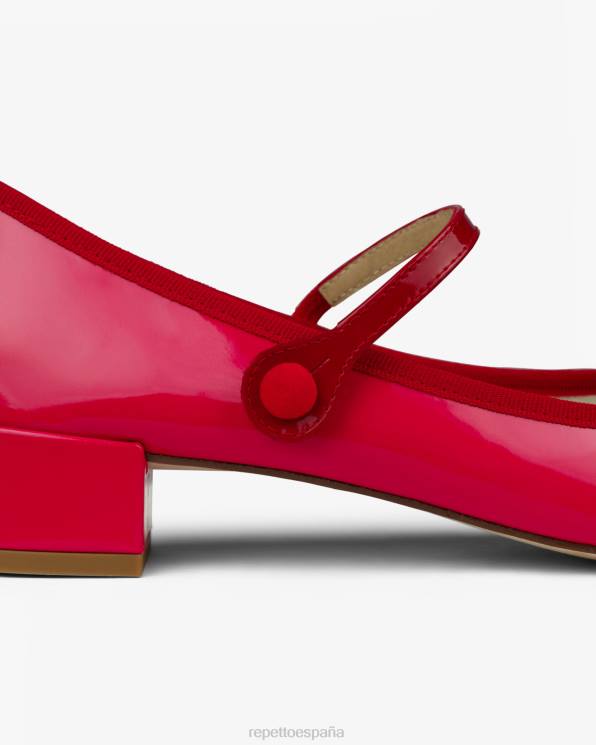 calzado Repetto rosa merceditas rosa frambuesa y rojo fuego mujer 6NH6166