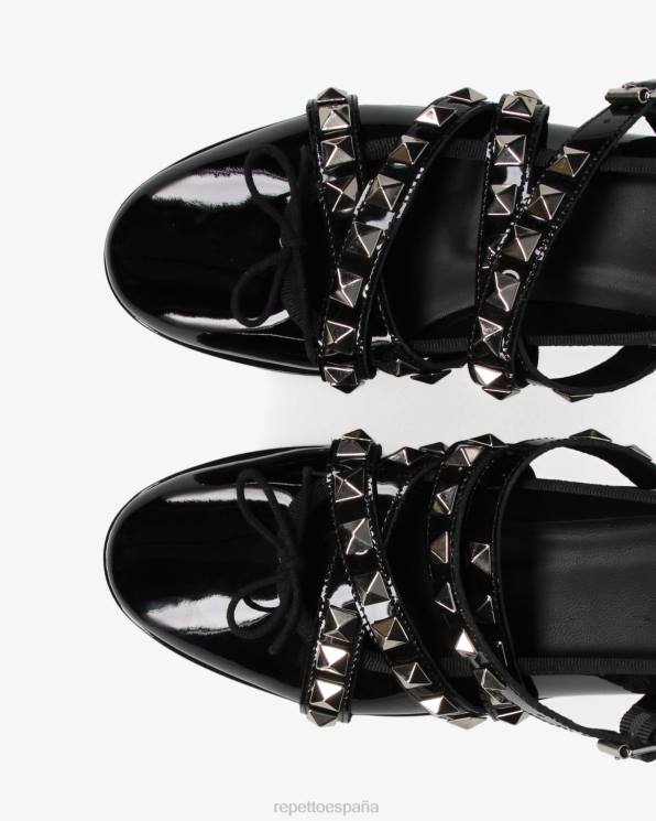 calzado Repetto x noir kei ninomiya - merceditas con plataforma y correa con tachuelas negro mujer 6NH6182