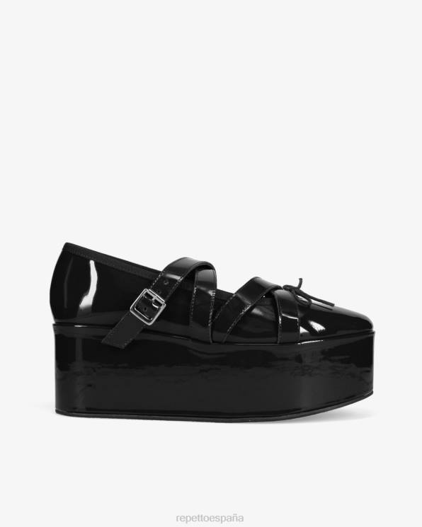calzado Repetto x noir kei ninomiya - plataforma merceditas negro mujer 6NH6154