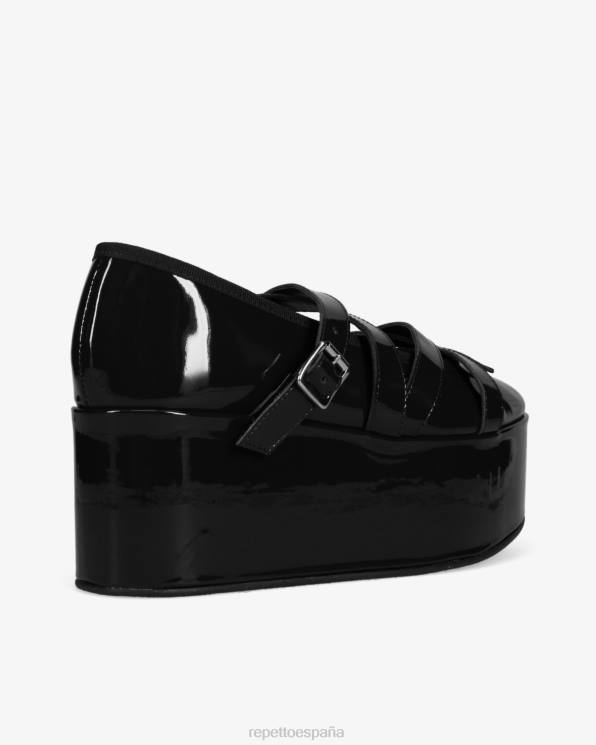 calzado Repetto x noir kei ninomiya - plataforma merceditas negro mujer 6NH6154