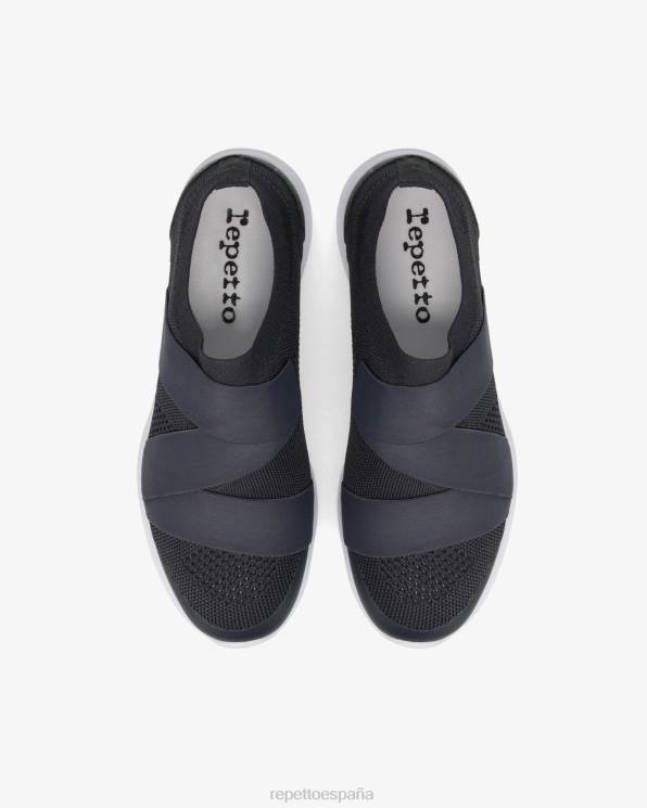 calzado Repetto zapatillas de baile ruban gris antracita mujer 6NH6251