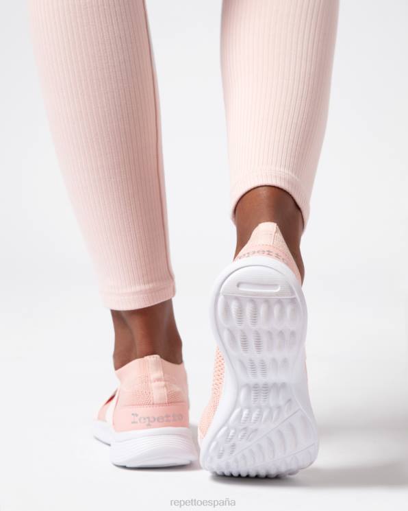 calzado Repetto zapatillas de baile ruban rosa pétalo mujer 6NH6249