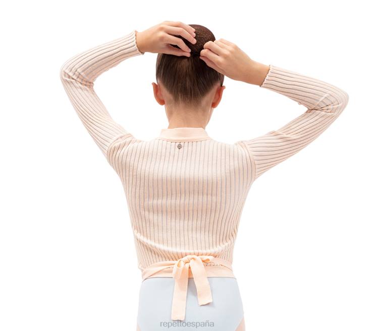 ropa Repetto cruzado de punto de canalé bicolor moda niños 6NH6753