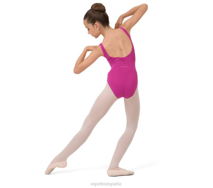 ropa Repetto escote de leotardo fruncido en la parte delantera y trasera moda niños 6NH6691